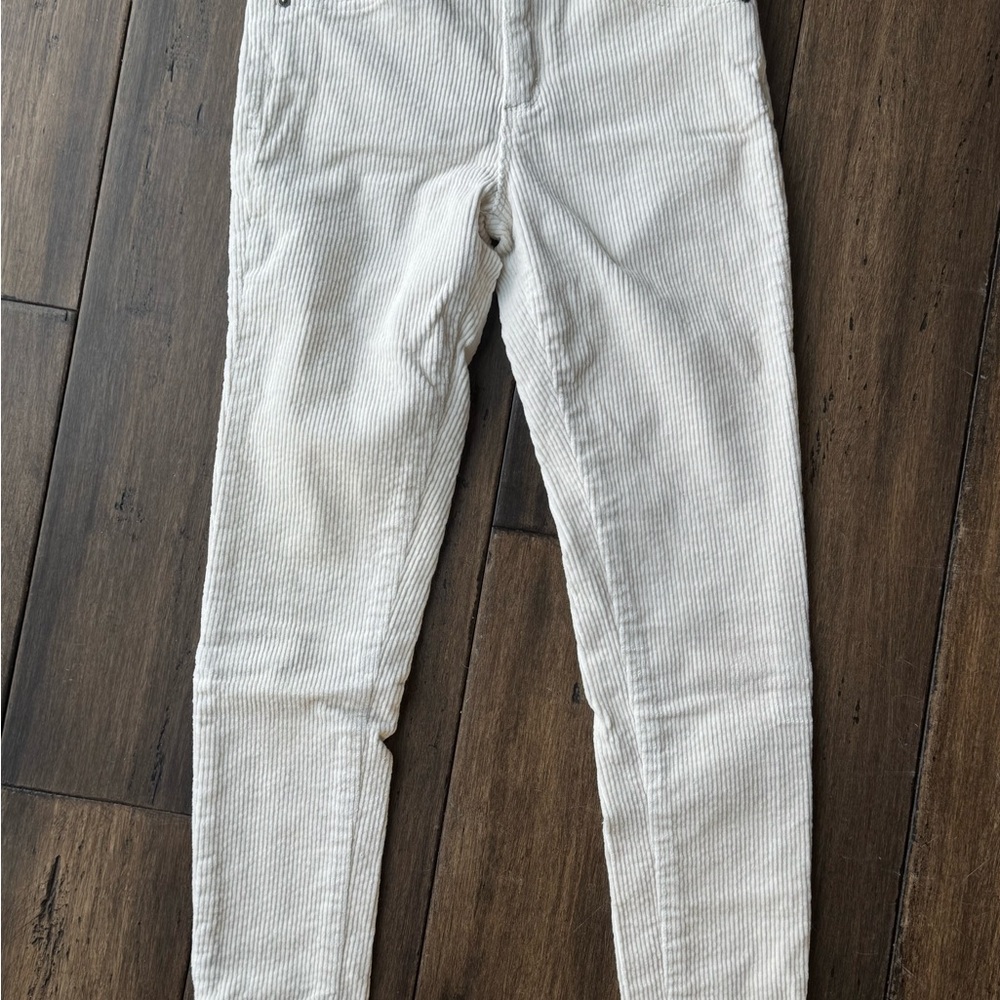 EUC Girls Size 8 Tractr Cream Corduroy Skinny Pants